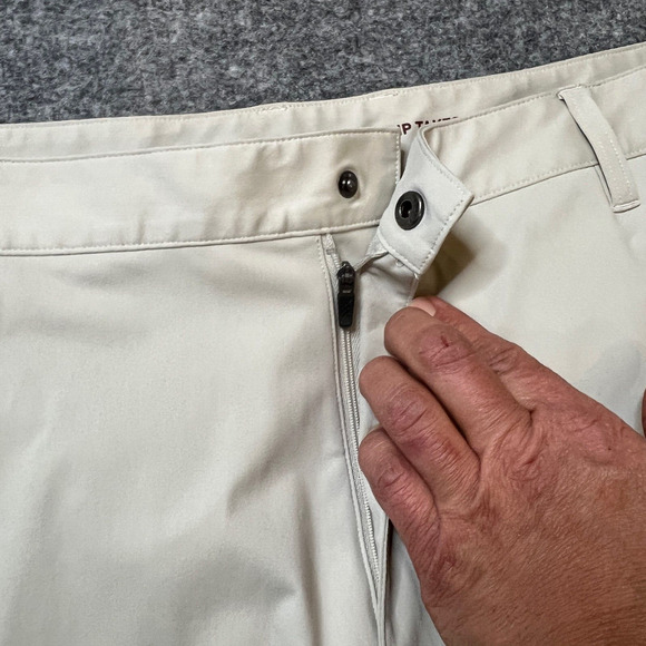 Rhone Pants Mens 41 Ivory Commuter Travel Classic Performance Snap Closure - Picture 5 of 14
